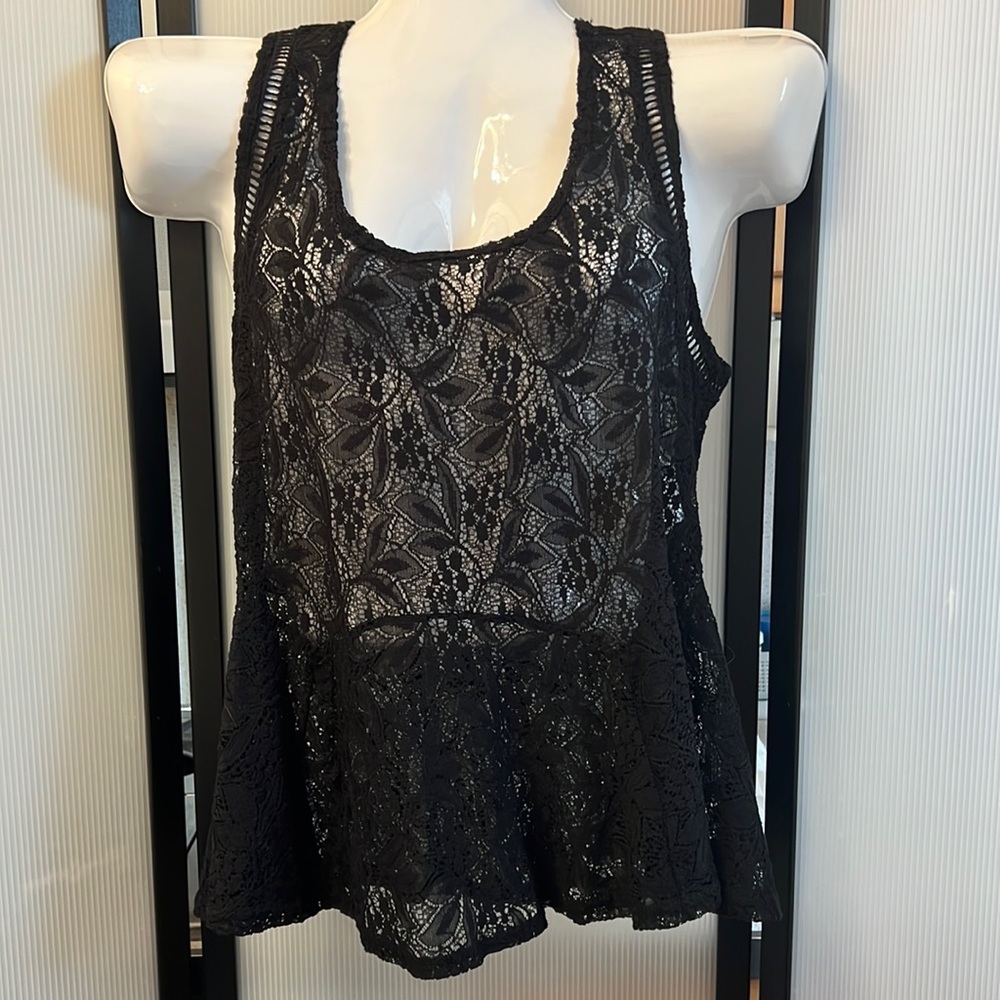 Jessica Simpson Black Lace Tank Top